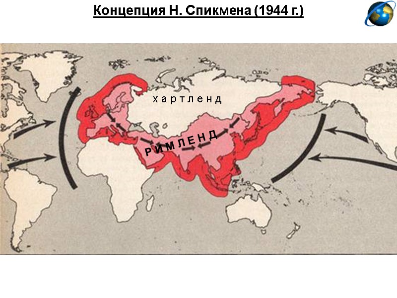 Концепция Н. Спикмена (1944 г.)  х а р т л е н д